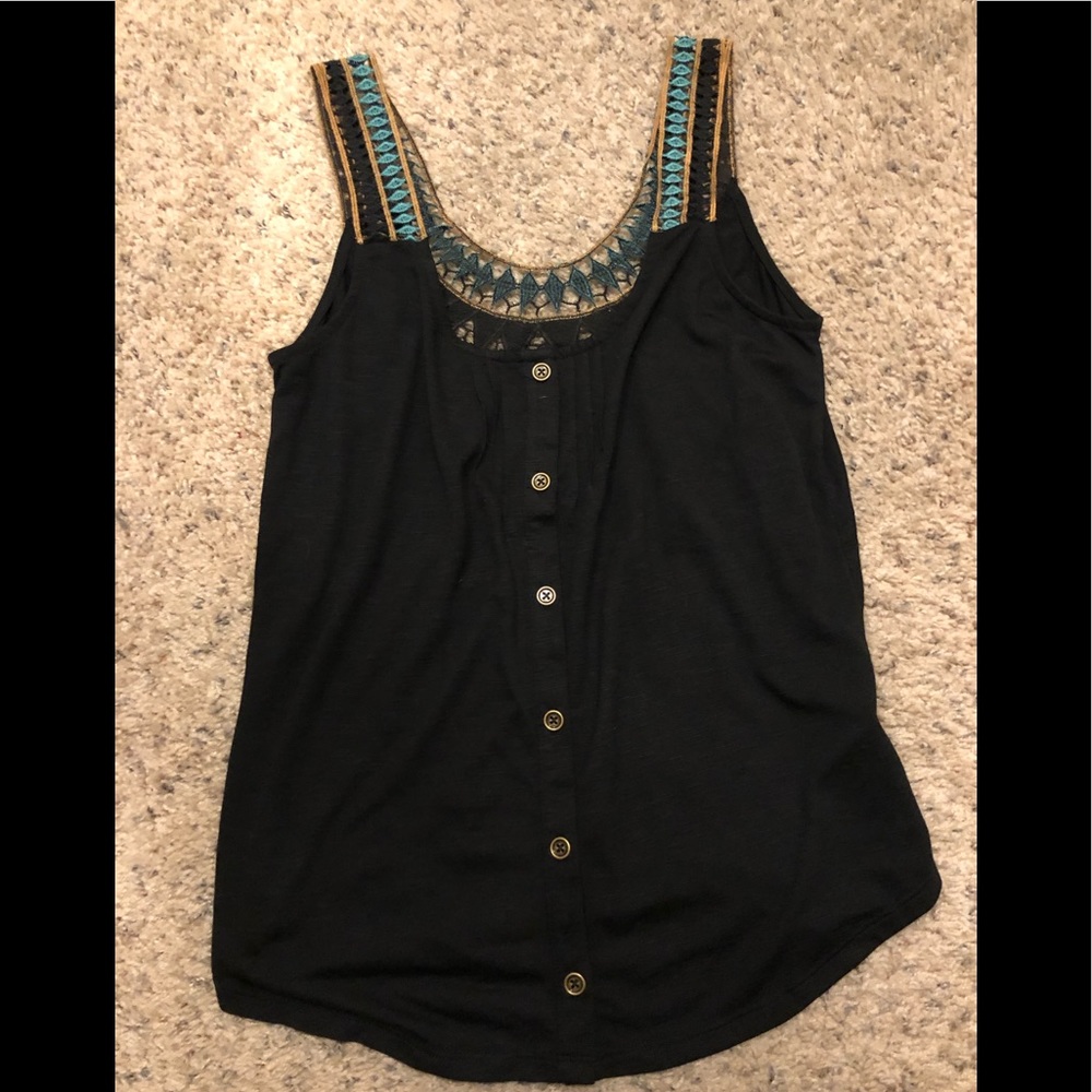 Tank top with decorative back